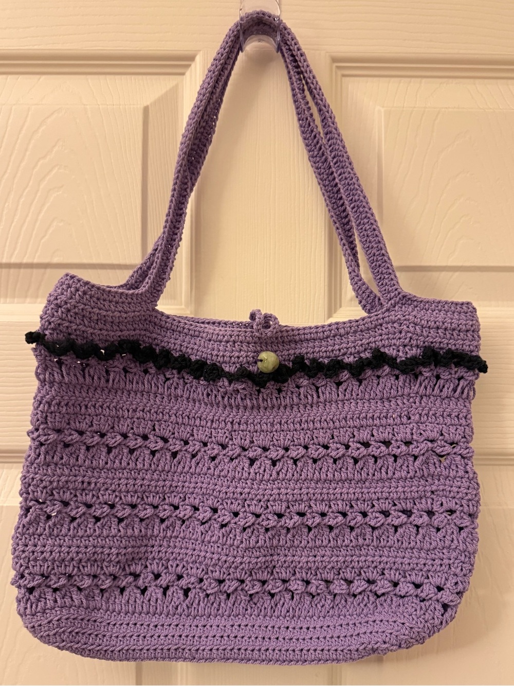 Handcrafted Lavender Crochet Tote Bag